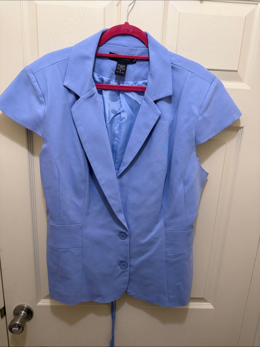 Ashley Stewart Light Blue Short Sleeve Blazer